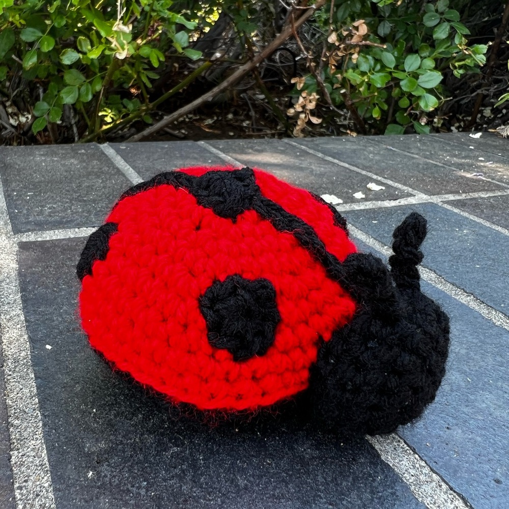 Hand Crocheted Little Ladybug Plushie Stuffed Animal! - Picture 6 of 12